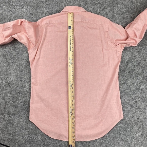 Ralph Lauren Shirt Mens Medium 15.5 32/33 Red Custom Fit Button Down Long Sleeve - Picture 9 of 10